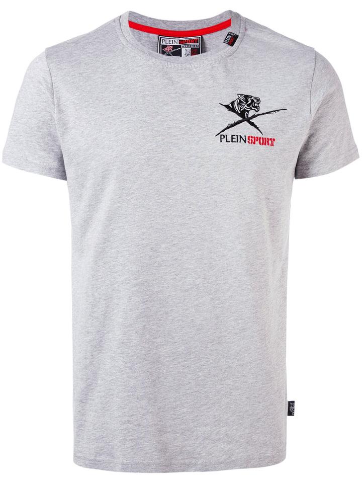 Plein Sport - Logo Print T-shirt - Men - Cotton - M, Grey