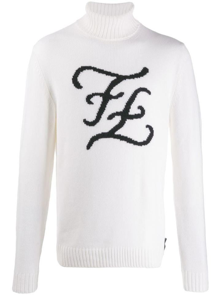 Fendi Ff Logo Jumper - White