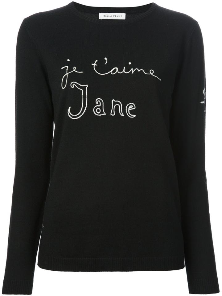 Bella Freud 'je T'aime Jane' Sweater - Black