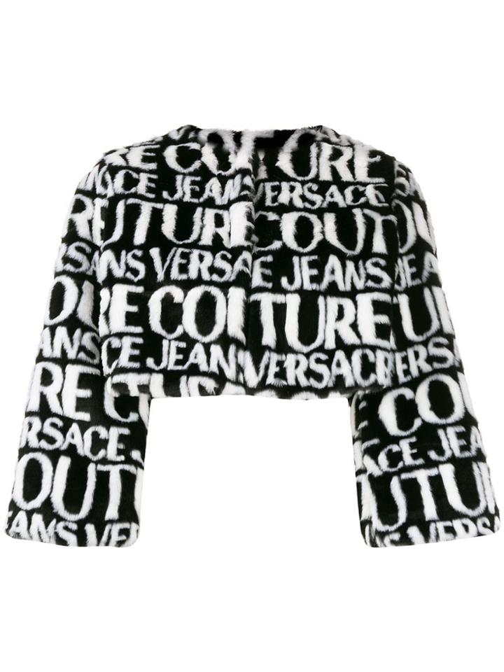 Versace Jeans Couture Logo Cropped Jacket - Black