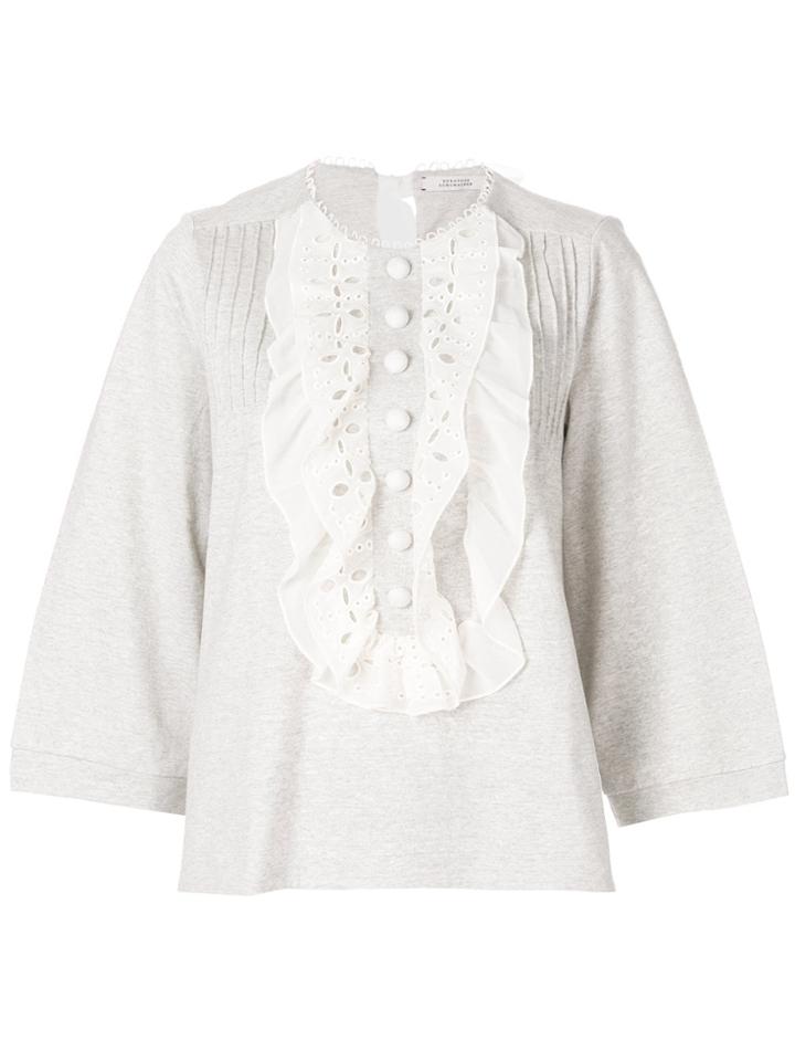 Dorothee Schumacher Ruffled Bib Blouse - Grey