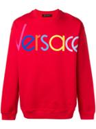 Versace Logo Embroidered Sweatshirt