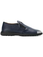 Giuseppe Zanotti Design Zip-detail Slipper Shoes - Blue