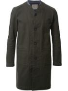 Factotum V-neck Coat, Men's, Size: 46, Green, Cotton/polyurethane
