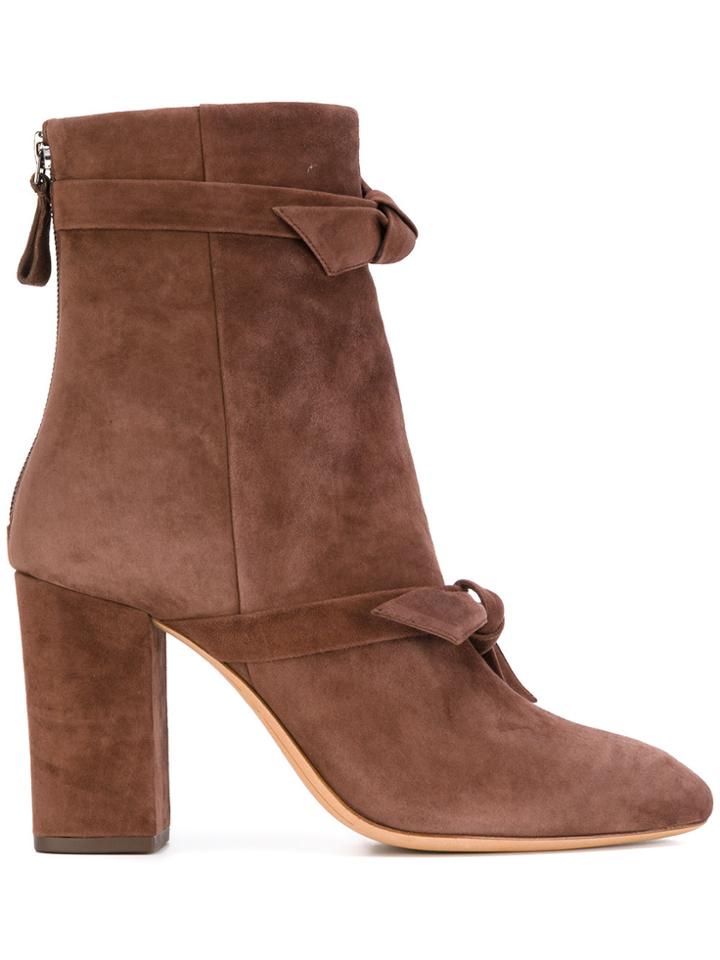 Alexandre Birman Bow Detail Boots - Brown