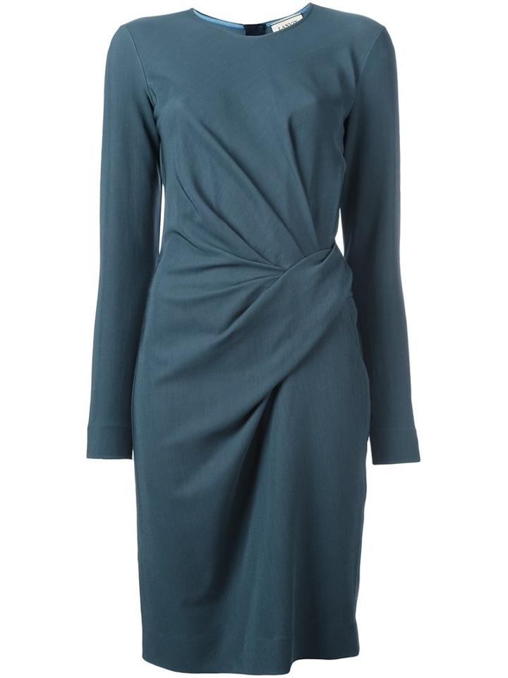 Lanvin Long Sleeved Wrap Dress