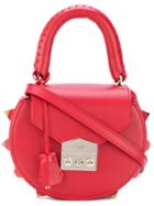 Salar Studded Detail Mini Tote - Red