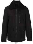 Ami Alexandre Mattiussi Zipped Shearling Jacket - Black