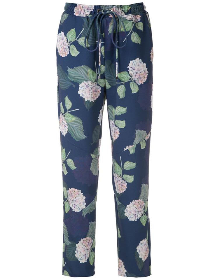 Olympiah Fleur Printed Track Trousers - Blue