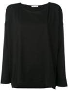 Stefano Mortari - Shoulder Slit Top - Women - Cotton - 42, Women's, Black, Cotton