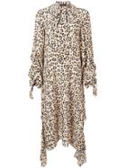 Rokh Leopard Print Maxi Dress - Neutrals