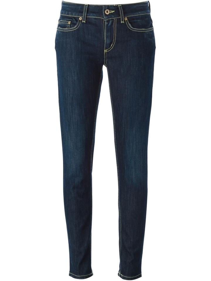 Dondup Straight Leg Jeans, Women's, Size: 27, Blue, Cotton/polyester