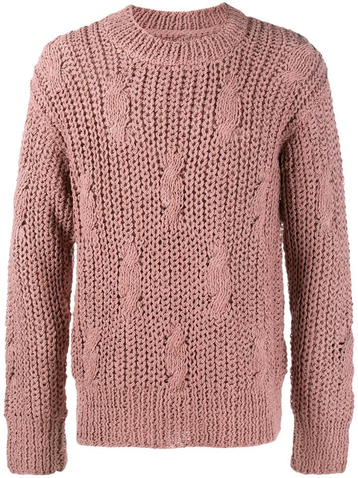 Maison Margiela Fisherman Knit Jumper - Pink & Purple