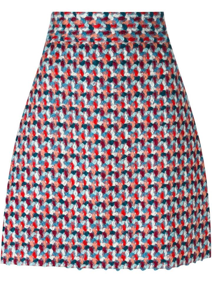 Msgm Patterned A-line Skirt
