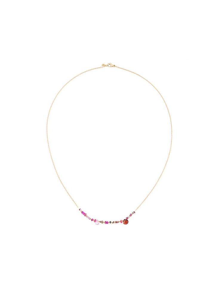 Natasha Collis Pink & Black Diamond Beaded Necklace