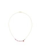 Natasha Collis Pink & Black Diamond Beaded Necklace