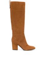 Sergio Rossi Tall Block Heel Boots - Brown
