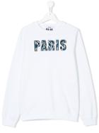 Msgm Kids Paris T-shirt - White