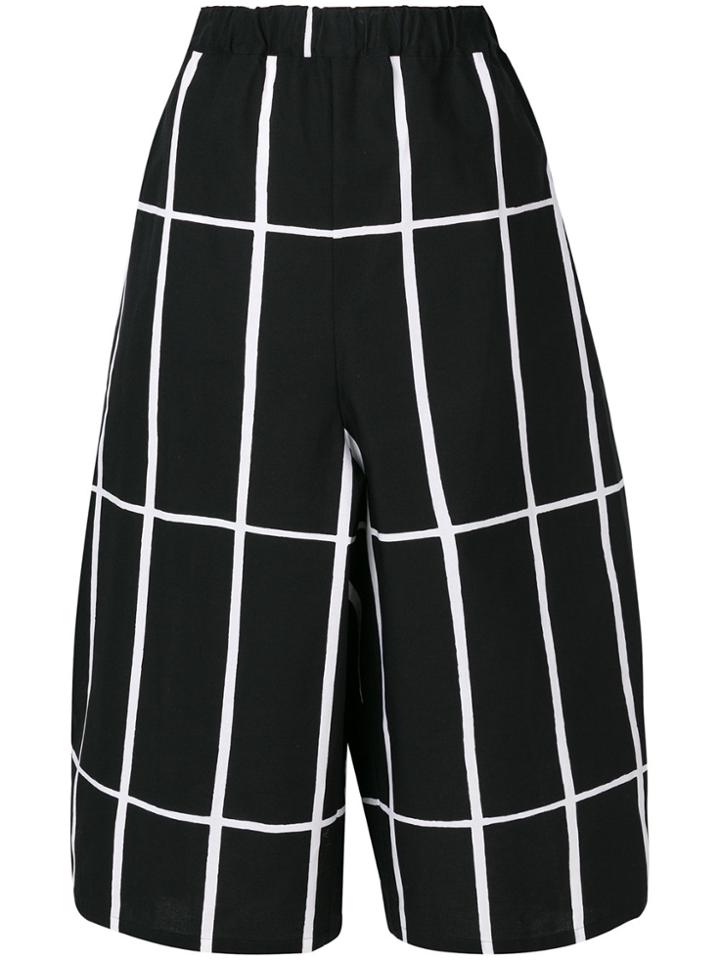 Junya Watanabe Comme Des Garçons Printed Cropped Trousers - Black
