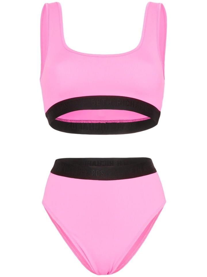Beth Richards Kim High-waisted Bikini - Pink