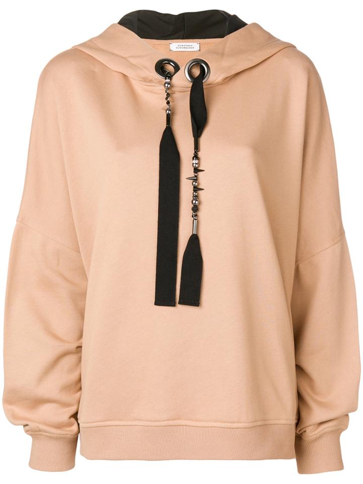 Dorothee Schumacher Beaded Ribbon Hoodie - Nude & Neutrals