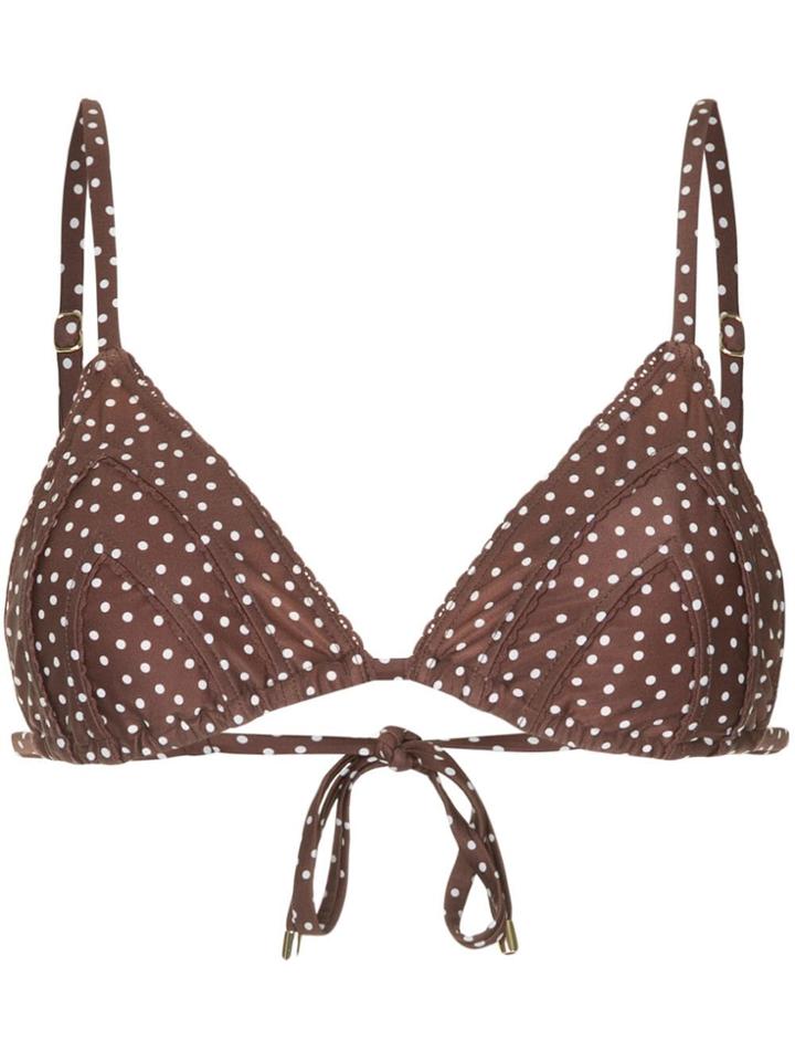 Peony Freckle String Tri - Brown
