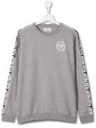 Philipp Plein Junior Logo Print Sweatshirt - Grey