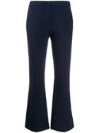 Semicouture Flared Cropped Trousers - Blue