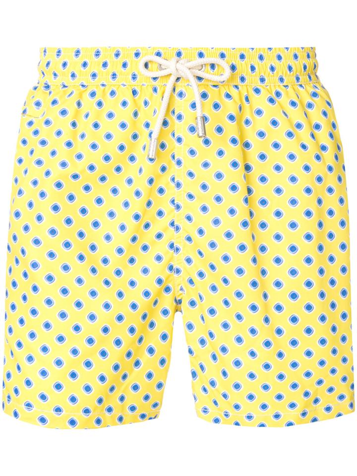 Mc2 Saint Barth Abstract Print Swim Shorts - Yellow & Orange