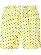 Mc2 Saint Barth Abstract Print Swim Shorts - Yellow & Orange