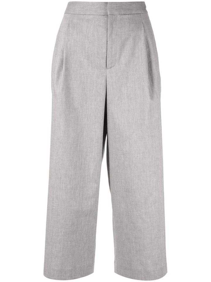 Ballsey Cropped Flared Trousers - Grey