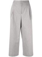 Ballsey Cropped Flared Trousers - Grey