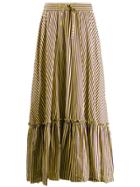 P.a.r.o.s.h. Striped Skirt With Flounce - Yellow