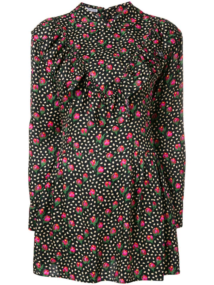 Miu Miu Floral-print Dress - Black