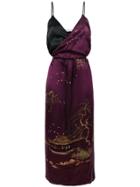 Act N&deg;1 Patterned Wrap Dress - Pink & Purple