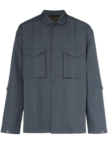 Portvel Utilitarian Long-sleeve Shirt - Blue