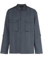 Portvel Utilitarian Long-sleeve Shirt - Blue