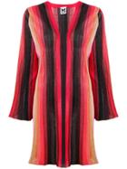 M Missoni Striped Knitted Cardigan - Red
