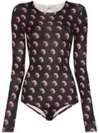 Marine Serre Moon Shadow Print Bodysuit - Black