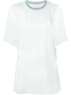 3.1 Phillip Lim Picot Edge Ruffled Top, Women's, Size: 2, White, Silk/spandex/elastane/viscose