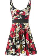 Dolce & Gabbana Daisy And Poppy Print Dress, Women's, Size: 42, Cotton/silk/polyamide/silk