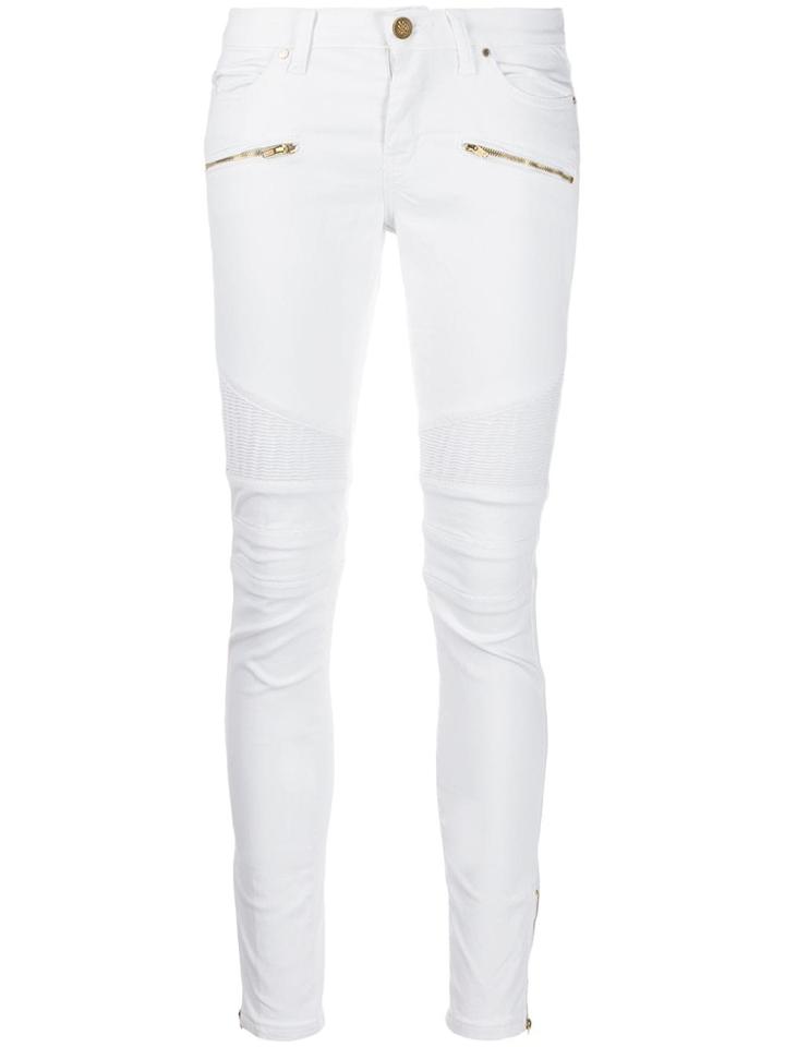 Frankie Morello Zipped Pockets Skinny Jeans - White