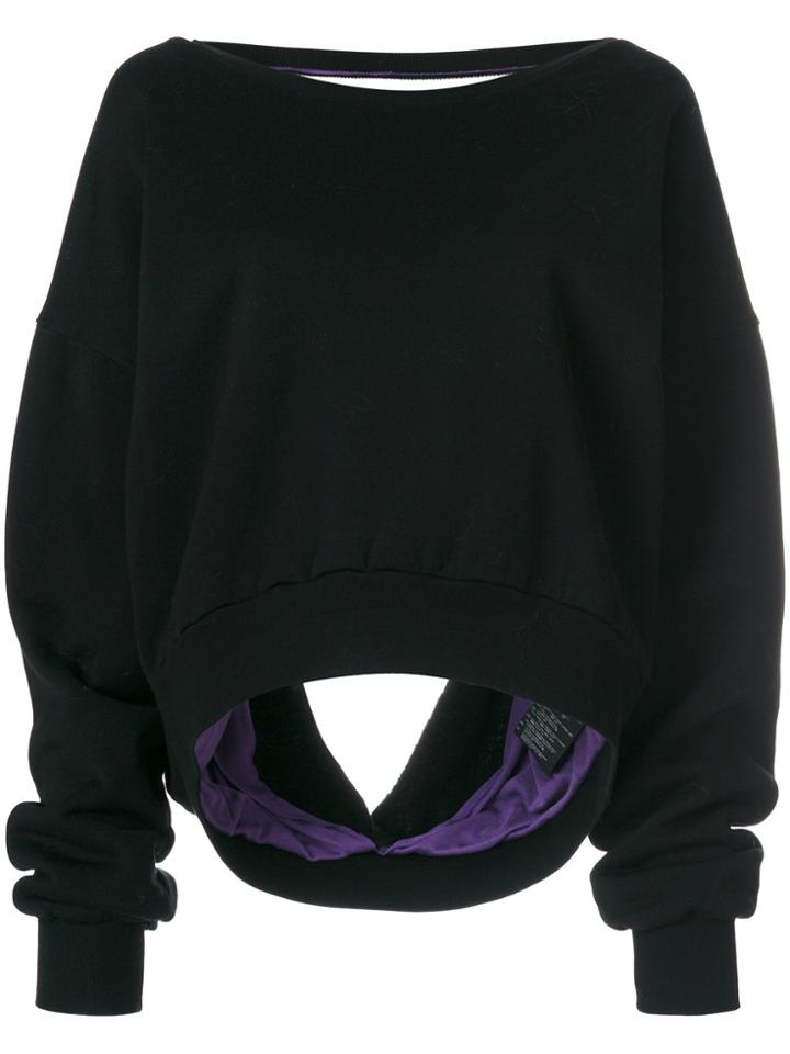 Unravel Project Open Back Sweater - Black