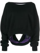 Unravel Project Open Back Sweater - Black
