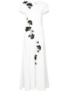 Carolina Herrera Floral Embroidery Dress - White