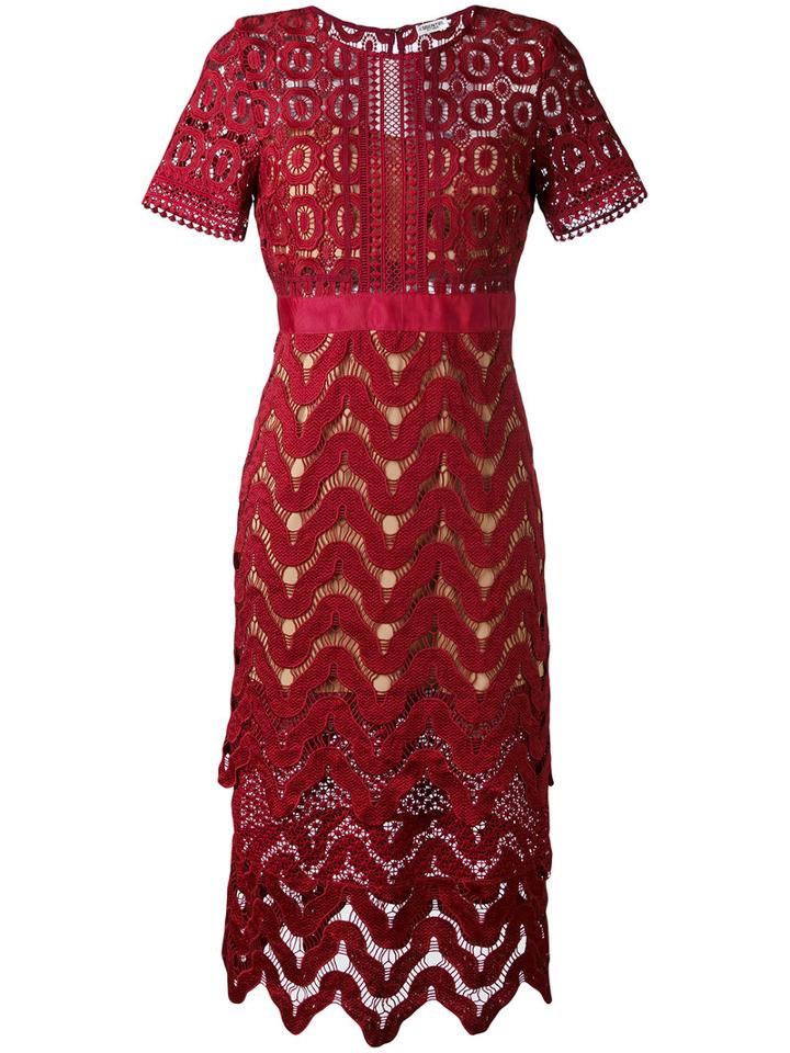 Essentiel Antwerp - Lace Dress - Women - Polyester/spandex/elastane - 38, Red, Polyester/spandex/elastane
