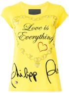 Philipp Plein Love Is Everything T-shirt, Women's, Size: Medium, Yellow/orange, Cotton