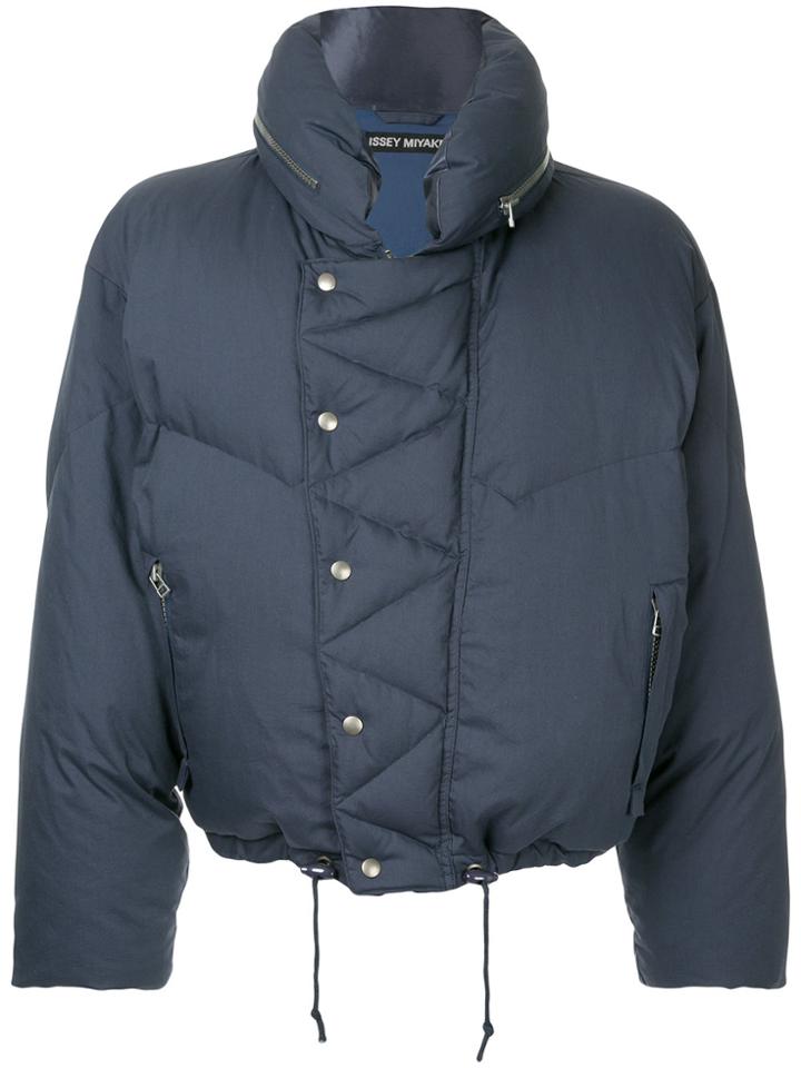 Issey Miyake Vintage Cropped Puffer Jacket - Blue
