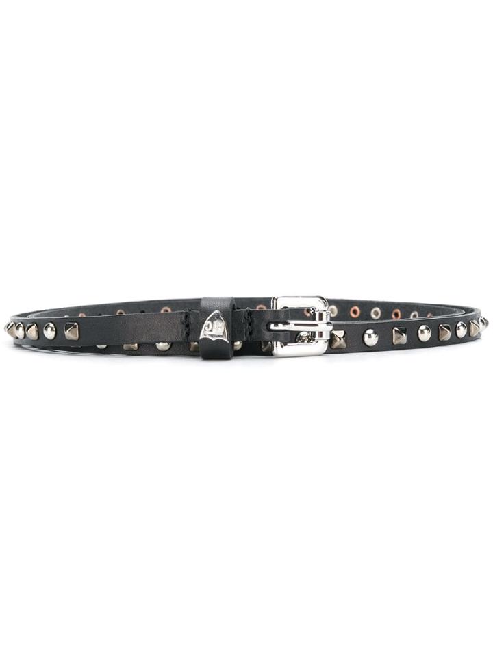 Htc Los Angeles Slim Studded Belt - Black