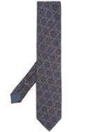 Eton Floral Print Tie - Grey